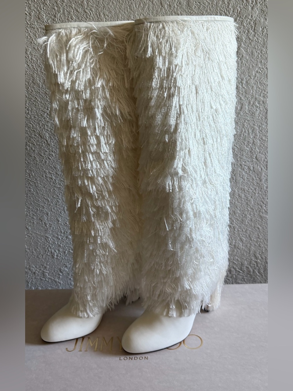 NIB Jimmy Choo MAGALIE 100 White Calf Leather
Shoes